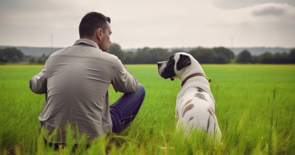 man with dog